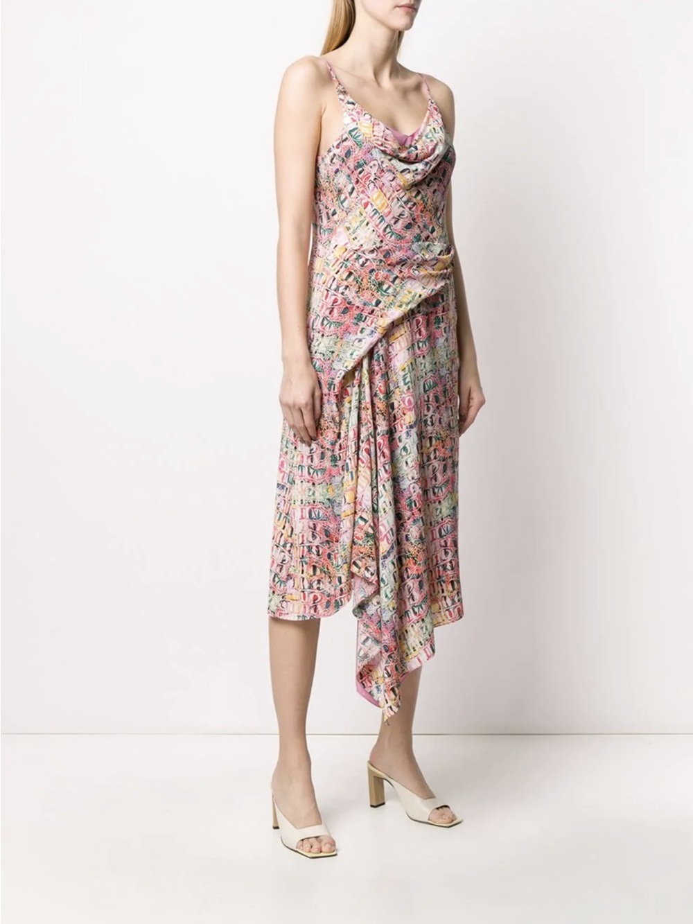 Sies Marjan Farfetch Asymmetrical Draped Dress NWT Size 4 Retail $2500